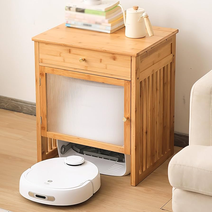 iRobot - hide_m(._.)m Amazon.com - Robot Vacuum Hiding Cabinet with Acrylic Glass
